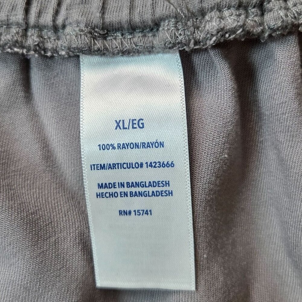 Splendid Gray Camo Print Drawstring Casual Rayon Jogger Pants Women's Size XL - Picture 6 of 6